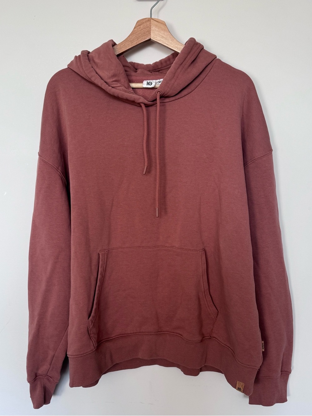EUC Tentree Soft Cozy Terra Cotta Pullover Hoodie w/ Kangaroo Pocket Loungewear